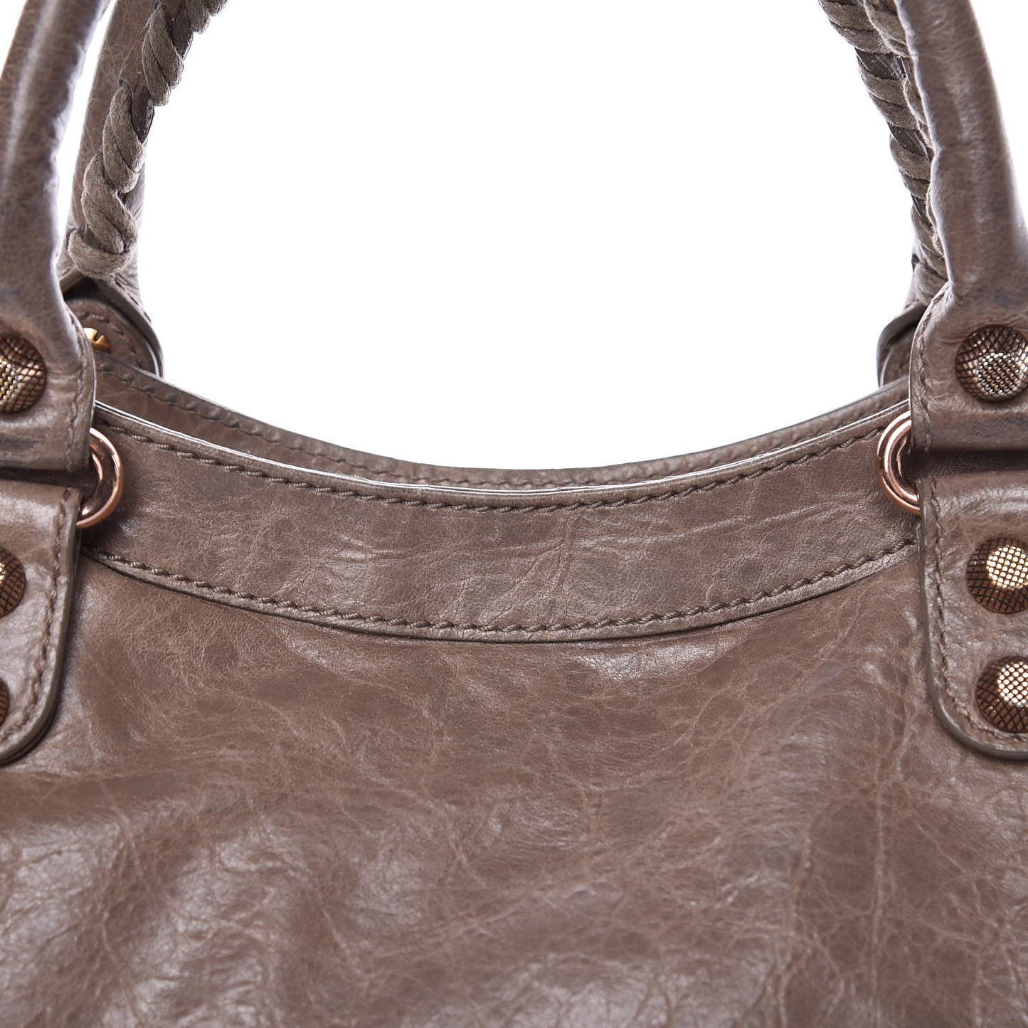 Agneau Giant 12 Rose Gold Hardware Velo Gris Poivre