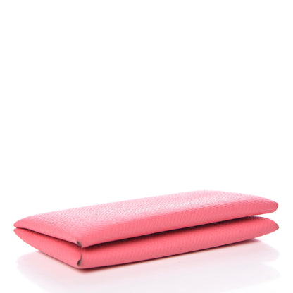 Hermes Epsom Calvi Card Case Rose Azalee 4 of 7