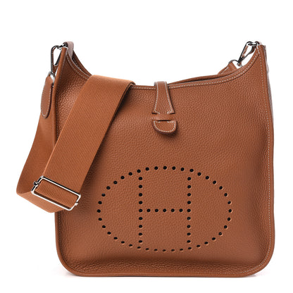 Hermes Taurillon Clemence Evelyne III PM Gold 1 of 11