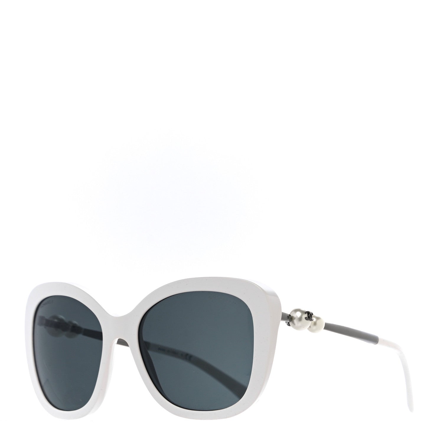 Chanel Acetate Butterfly Winter Pearl Sunglasses 5339-H White 1 of 7
