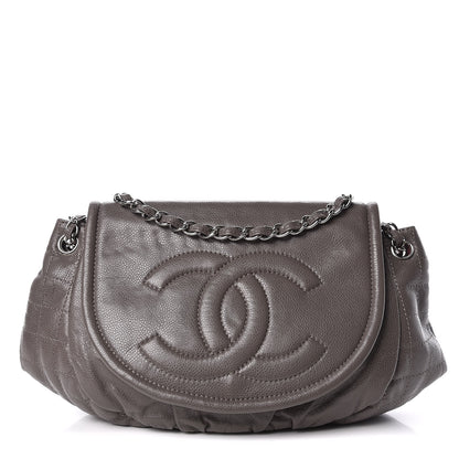 Chanel Caviar Large Half Moon Flap Taupe 1 of 10