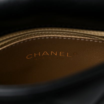Chanel Lambskin Pearl Quilted Side Packs Black 8 of 10
