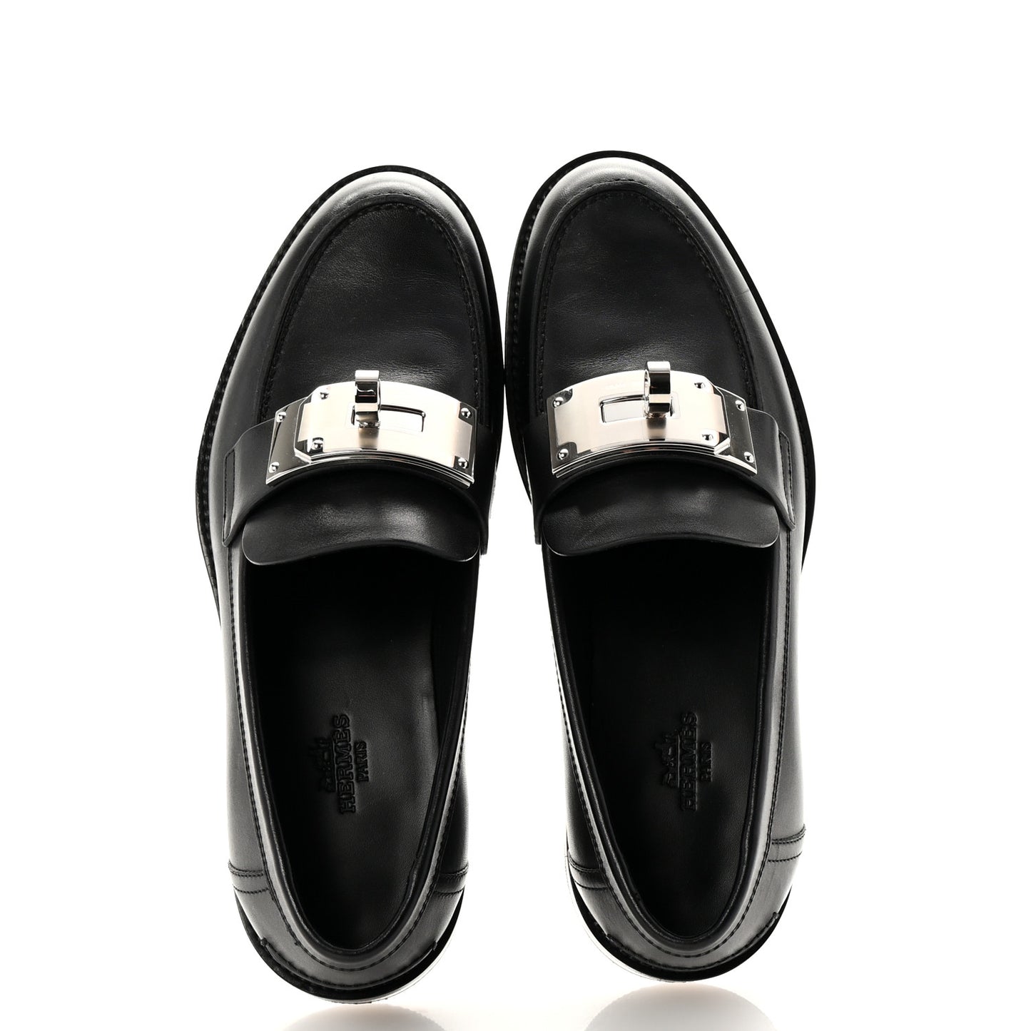 Calfskin Womens Hot Loafer 36.5 Black