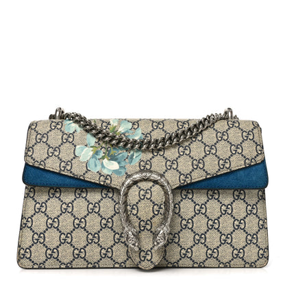 Gucci GG Supreme Monogram Blooms Small Dionysus Shoulder Bag Beige Navy Vintage Blue 1 of 10
