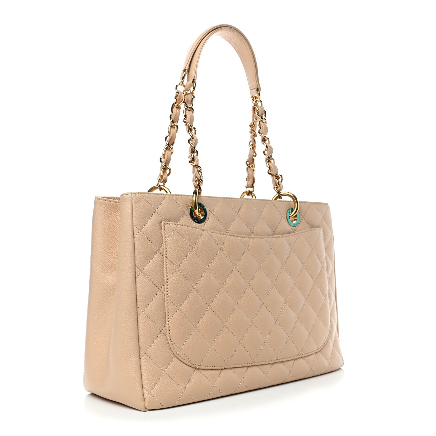 Chanel Caviar Quilted Grand Shopping Tote GST Beige 2 of 5