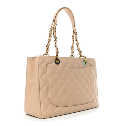 Chanel Caviar Quilted Grand Shopping Tote GST Beige 2 of 5
