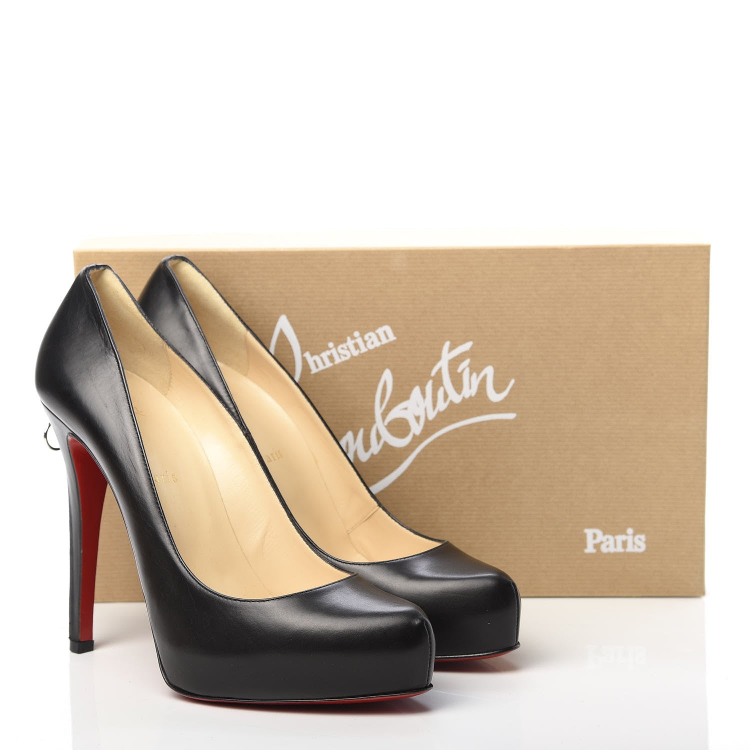 Christian Louboutin Calfskin Rolando Zip 120 Pumps 40.5 Black 8 of 8