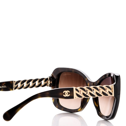 Chanel Acetate Metal Chain Square Sunglasses 5305 Brown 4 of 7