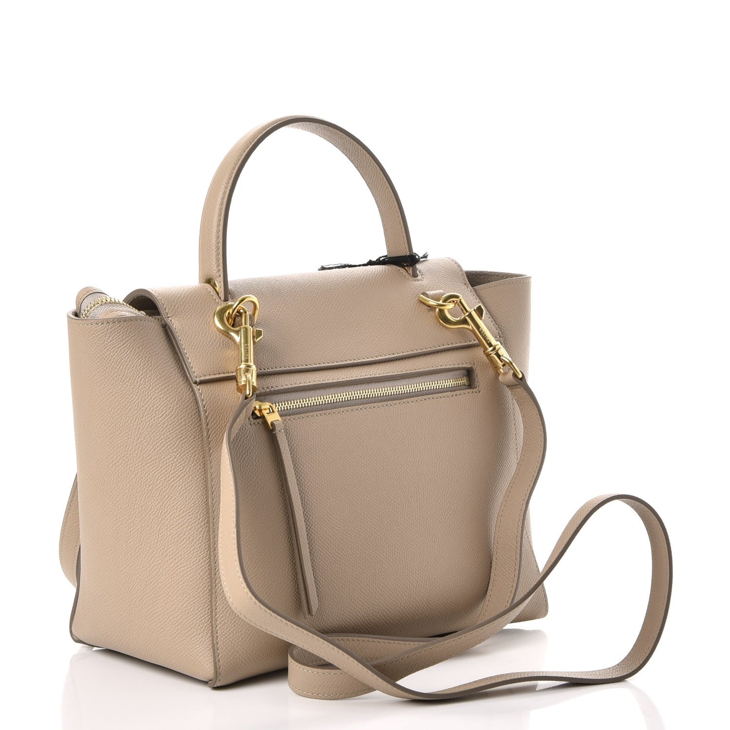 Grained Calfskin Micro Belt Bag Light Taupe