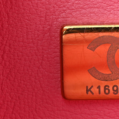 Chanel Lambskin Quilted Bi-Color Mini Top Handle Rectangular Flap Rose 7 of 11