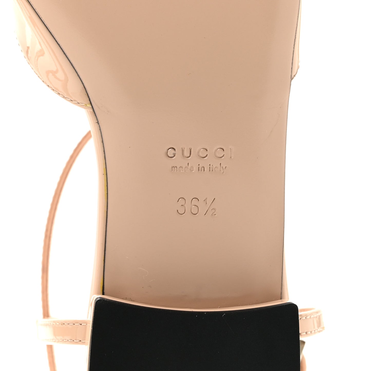 Patent Charlotte Petite GG Slingback Flats 36.5 Beige