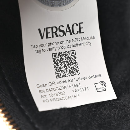Versace Lambskin Tag Vanity Bag Black 7 of 10