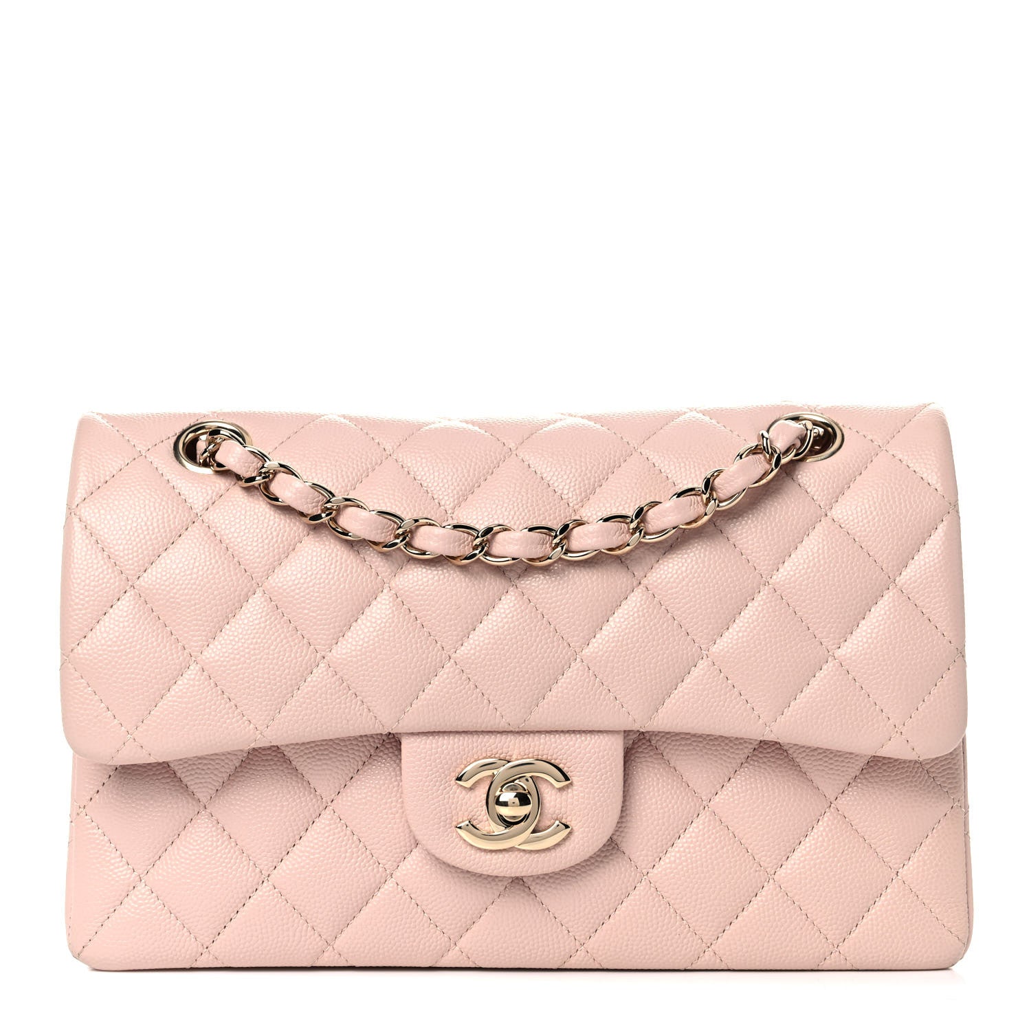 Chanel Caviar Quilted Small Double Flap Light Pink 1 of 16