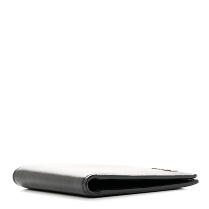 Saint Laurent Matte Calfskin Tiny Cassandre East West Wallet Black 4 of 7