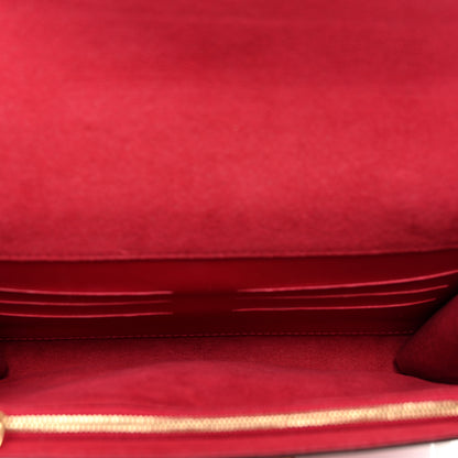 Louis Vuitton Calfskin Chain Louise MM Red 5 of 12