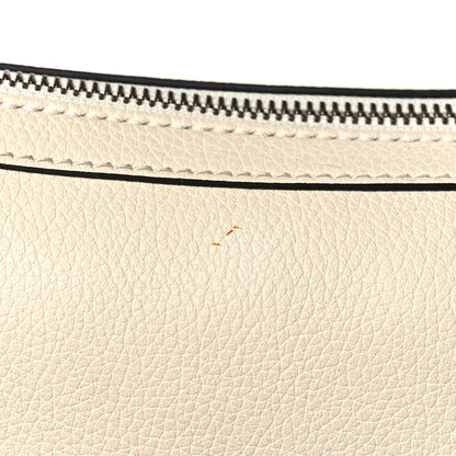 Gucci Grained Calfskin Logo Half Moon Hobo White 12 of 13