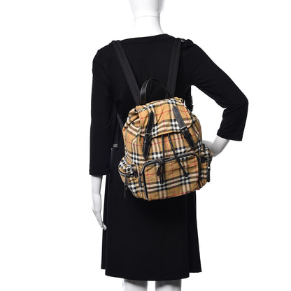 Burberry Nylon Vintage Check Medium Rucksack Backpack Antique Yellow 2 of 9