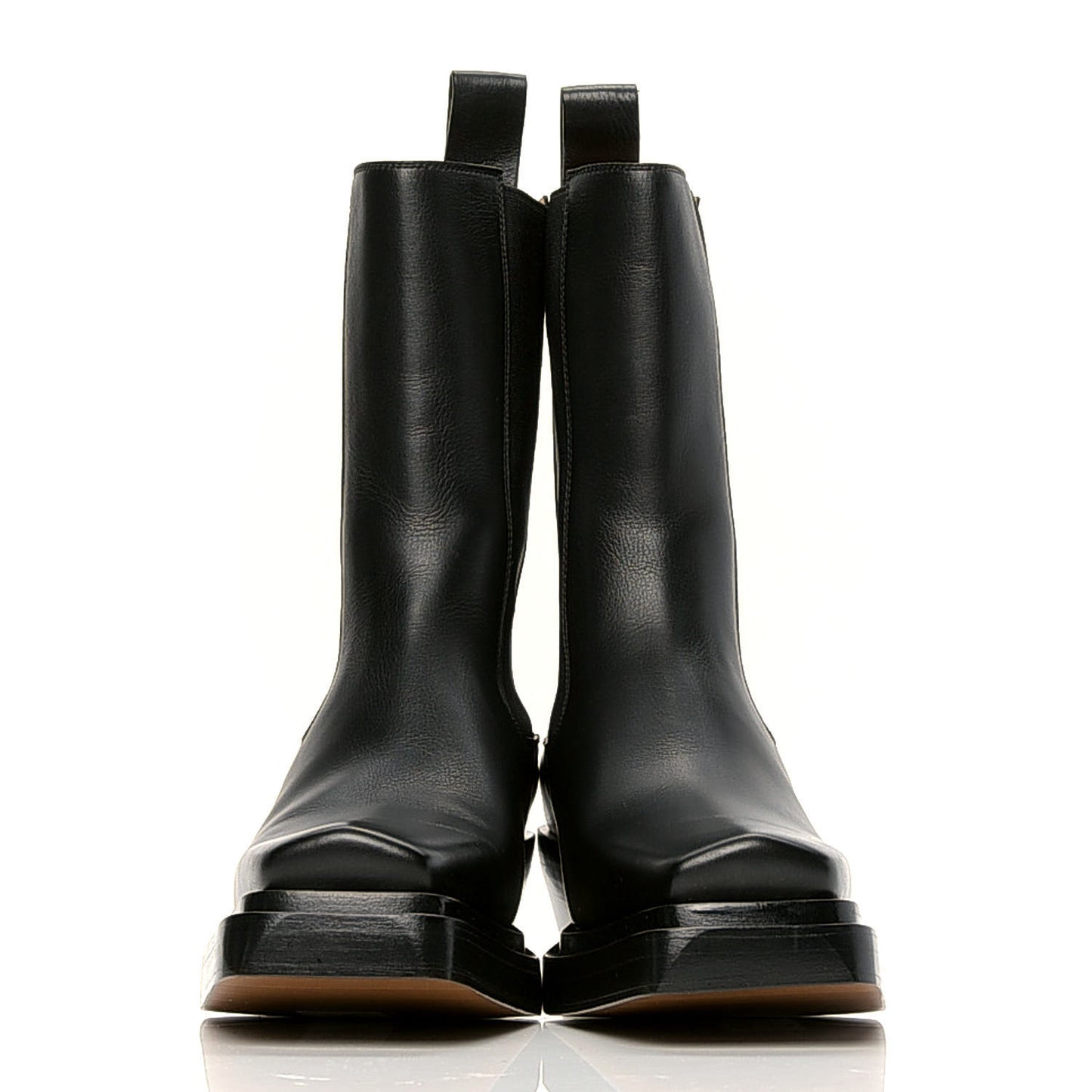 Calfskin Lean Mid-Calf Boots 38 Black