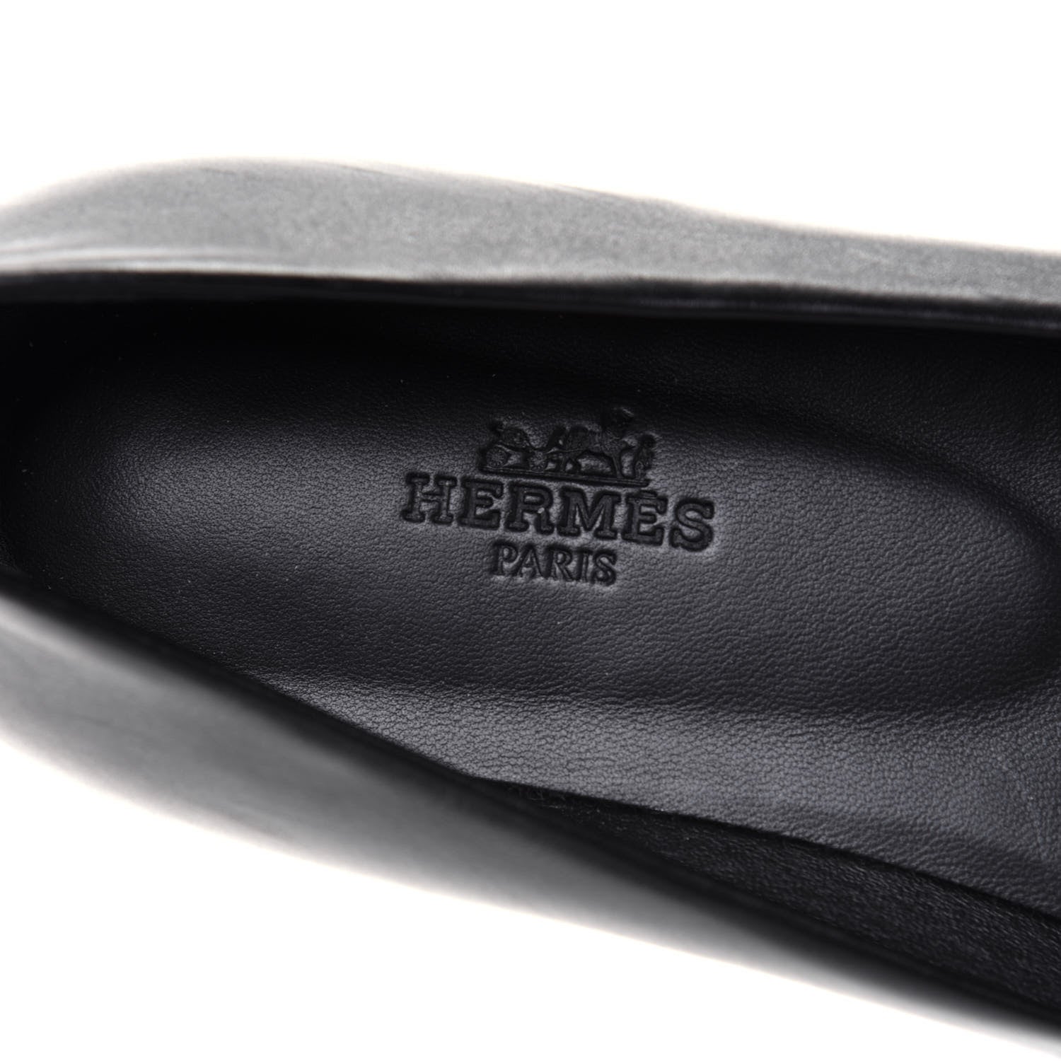 Hermes Calfskin Laura Ballerina Flats 36.5 Black 7 of 9