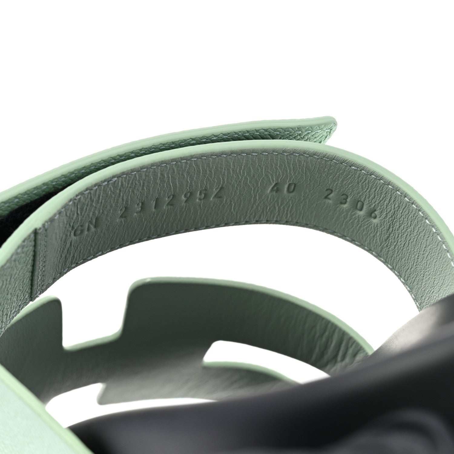 Hermes Epsom Womens Chypre Sandals 40 Vert Jade 6 of 9