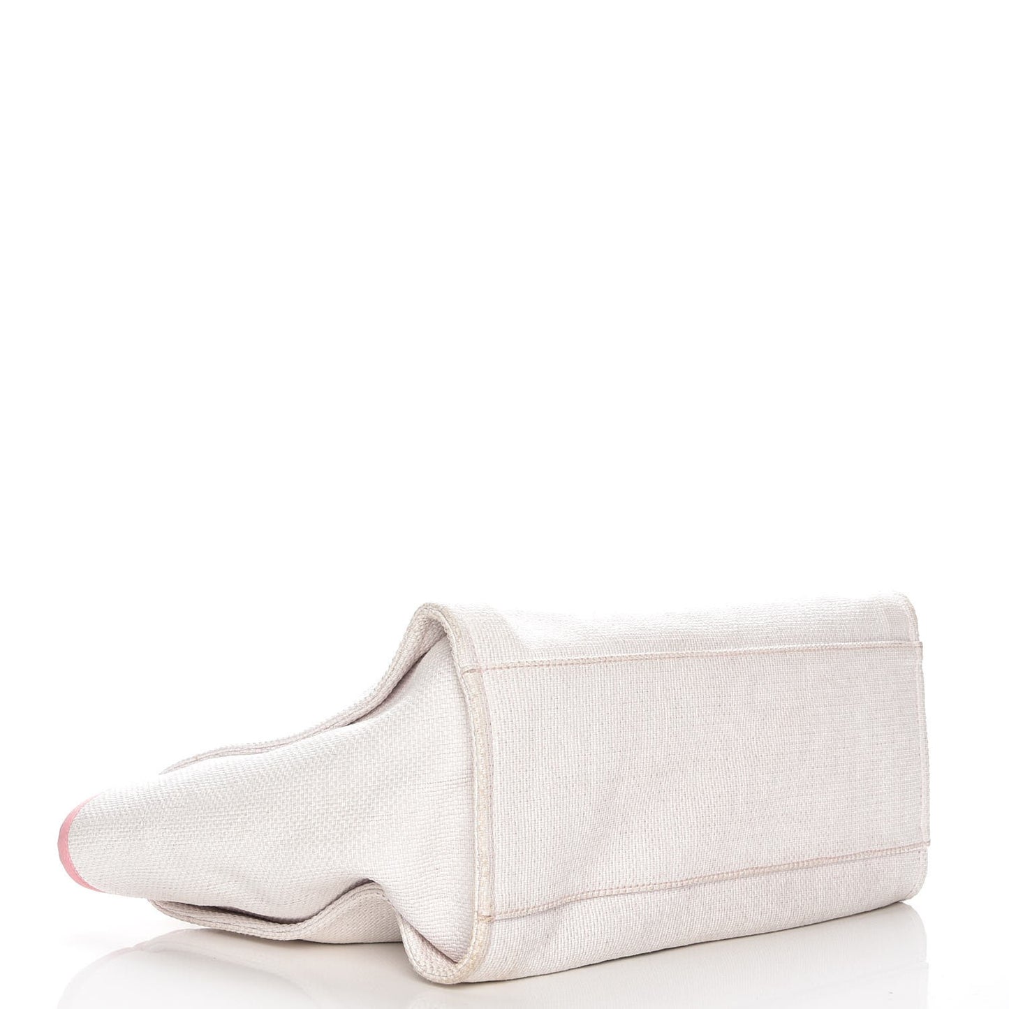 Canvas Large Deauville Tote White Pink