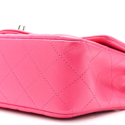 Chanel Lambskin Quilted Mini Rectangular Flap Fuchsia 10 of 10