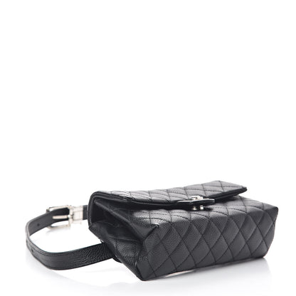 Chanel Grained Calfskin Quilted 2.55 Reissue Flap Belt Bag Clutch Black 4 of 9