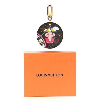 Louis Vuitton Monogram 2020 Christmas Animation Big Wheel Bag Charm Key Ring Rose Ballerine 7 of 7