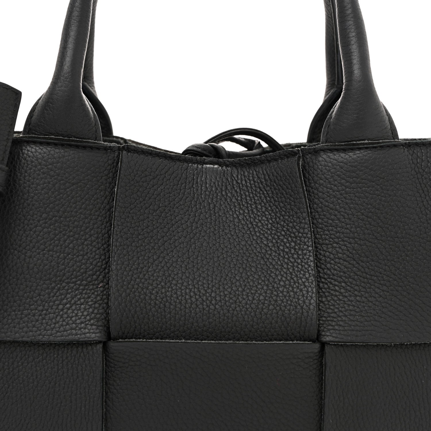 Bottega Veneta Grained Calfskin Maxi Intrecciato Mini Arco Tote Black 8 of 10
