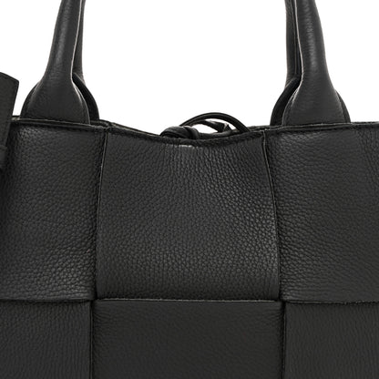 Bottega Veneta Grained Calfskin Maxi Intrecciato Mini Arco Tote Black 8 of 10