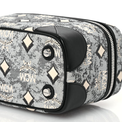 MCM Vintage Jacquard Monogram Rockstar Small Vanity Crossbody Bag Grey 9 of 9