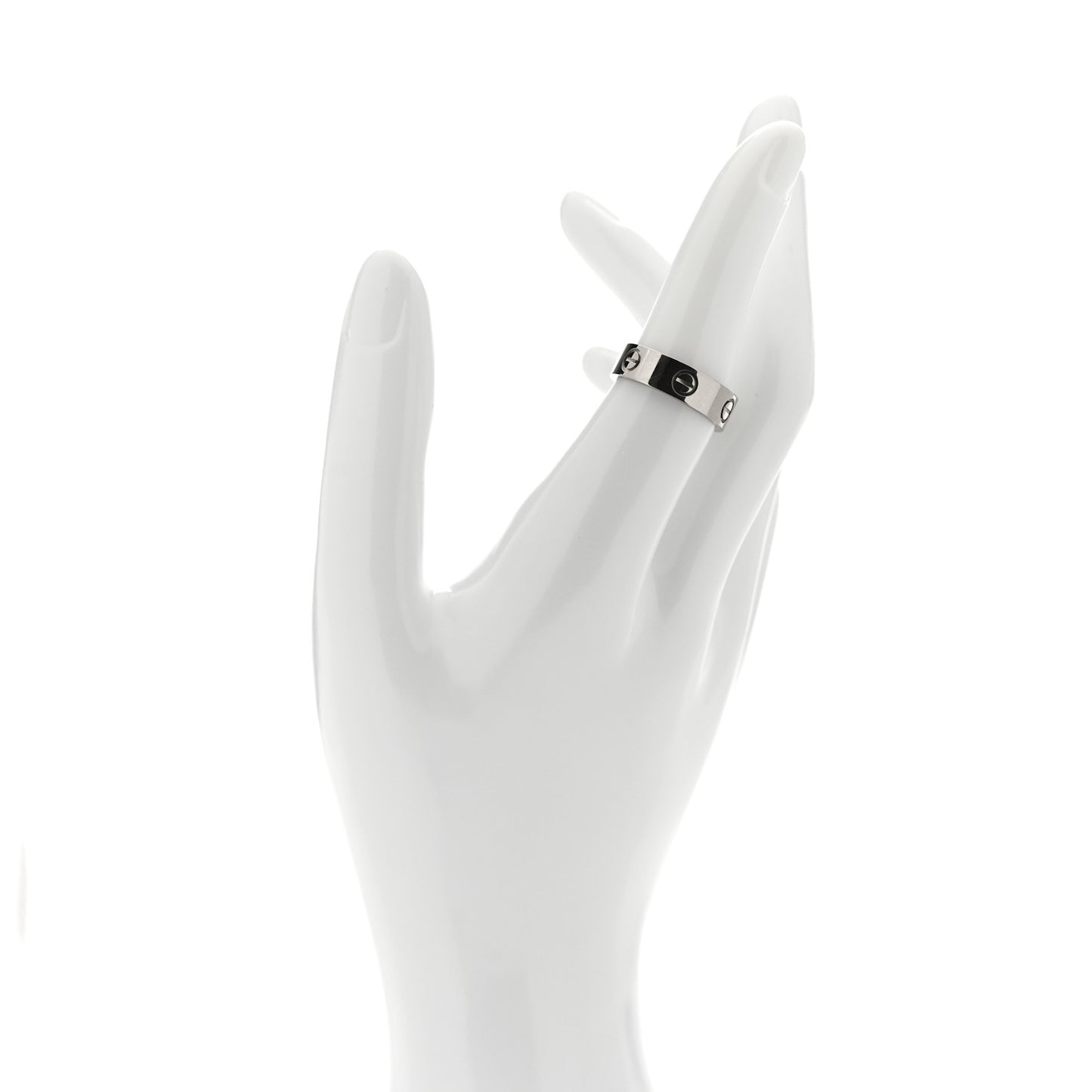 18K White Gold 5.5mm LOVE Ring 53 6.25