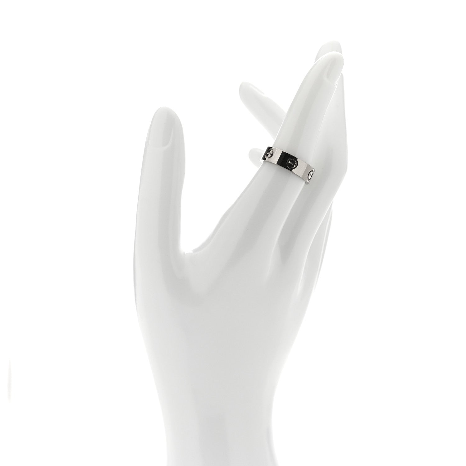 Cartier 18K White Gold 5.5mm LOVE Ring 53 6.25 2 of 5