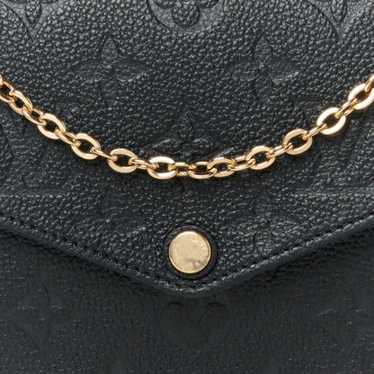 Louis Vuitton Empreinte Pochette Felicie Chain Wallet Black 13 of 15