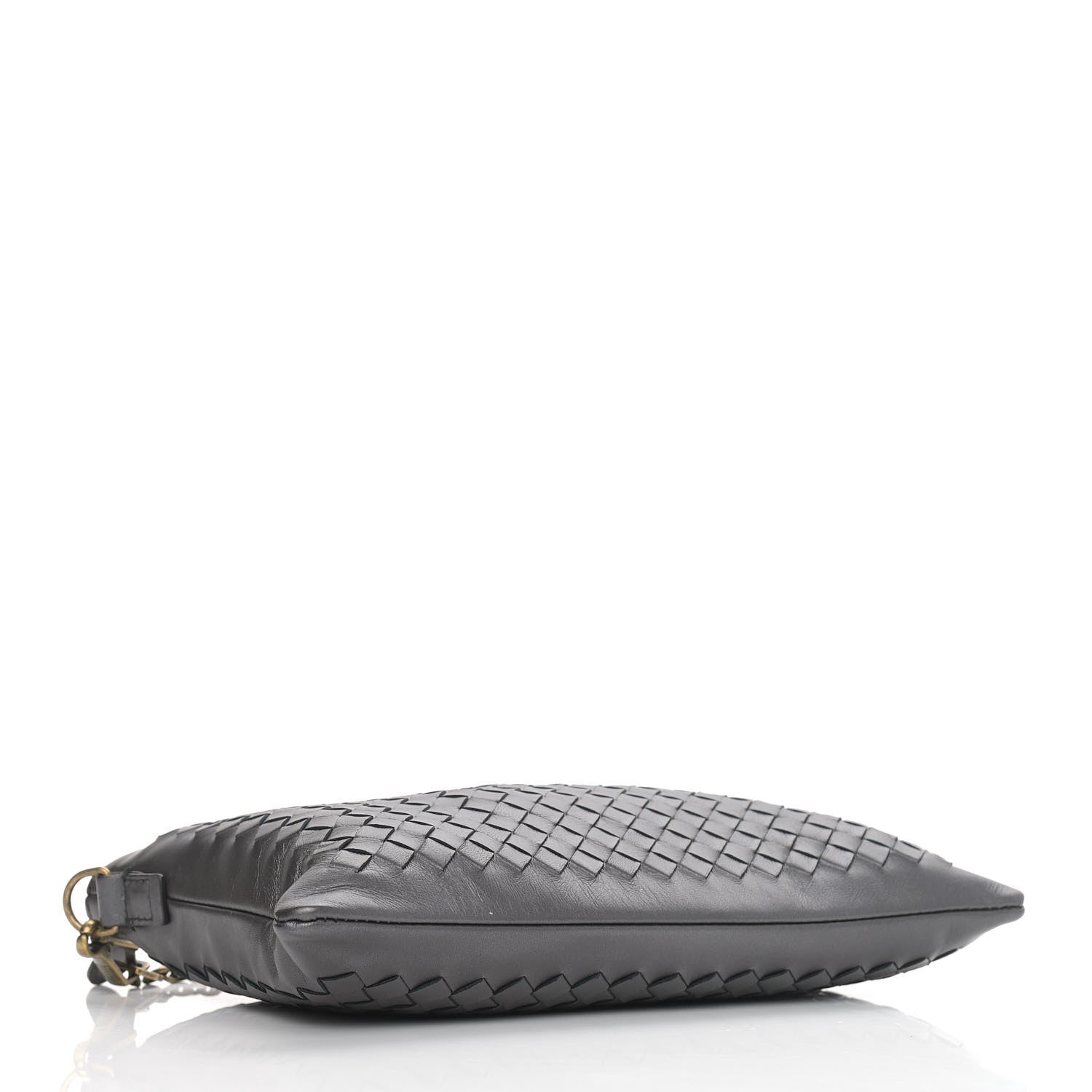 Bottega Veneta Nappa Intrecciato Biletto Chain Crossbody Antique Silver 4 of 9