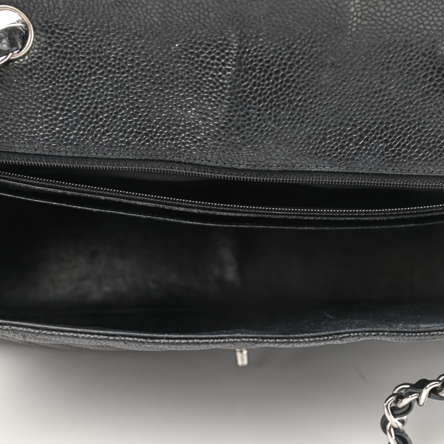 Chanel Caviar Quilted Jumbo Single Flap Black 9 of 19