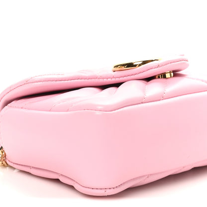 Gucci Lambskin Matelasse Mini GG Marmont Shoulder Bag Light Pink 8 of 9