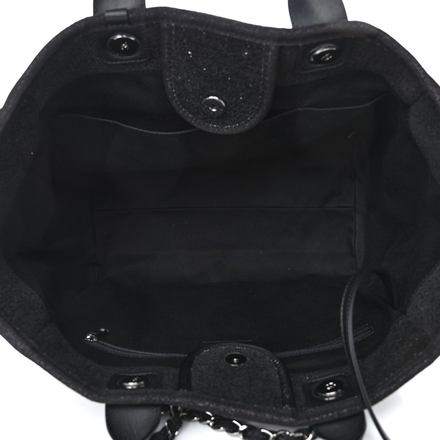 Lurex Boucle Medium Deauville Tote Black