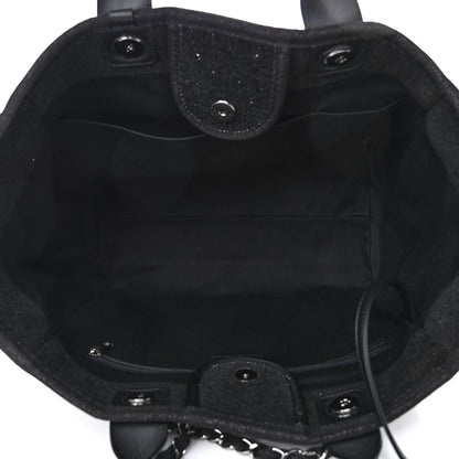 Chanel Lurex Boucle Medium Deauville Tote Black 5 of 10