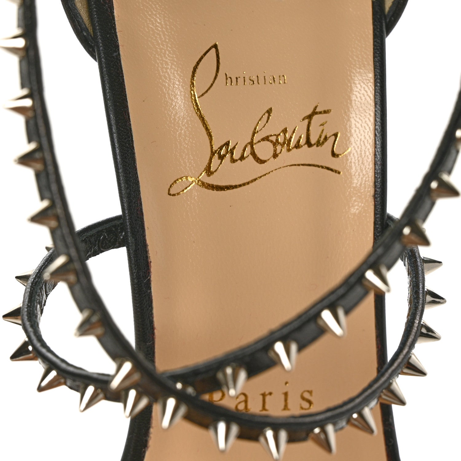 Christian Louboutin Kid Choca Spikes 100 Sandals 39.5 Black 6 of 7