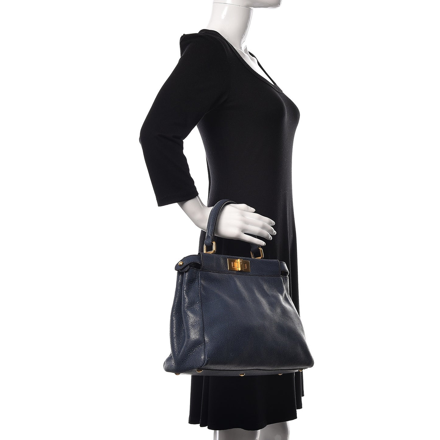 Patent Medium Peekaboo Iconic Satchel Blue