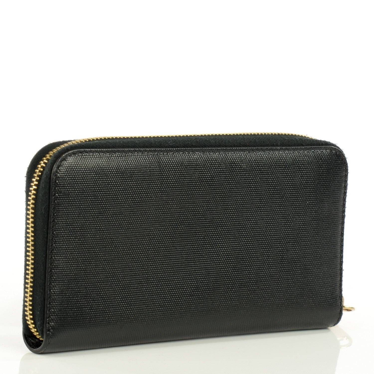 Fendi Coated Canvas Zip Around Wallet Black 3 of 9