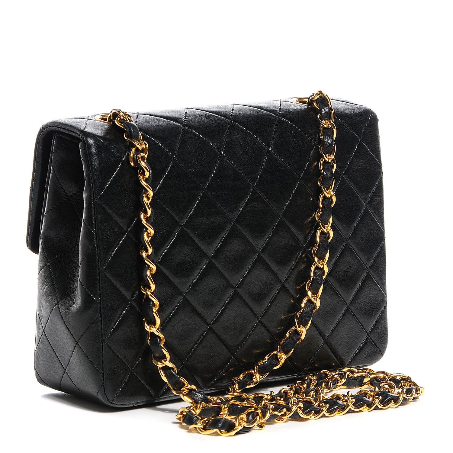 Chanel Lambskin Quilted Mini Square Flap Black 3 of 7