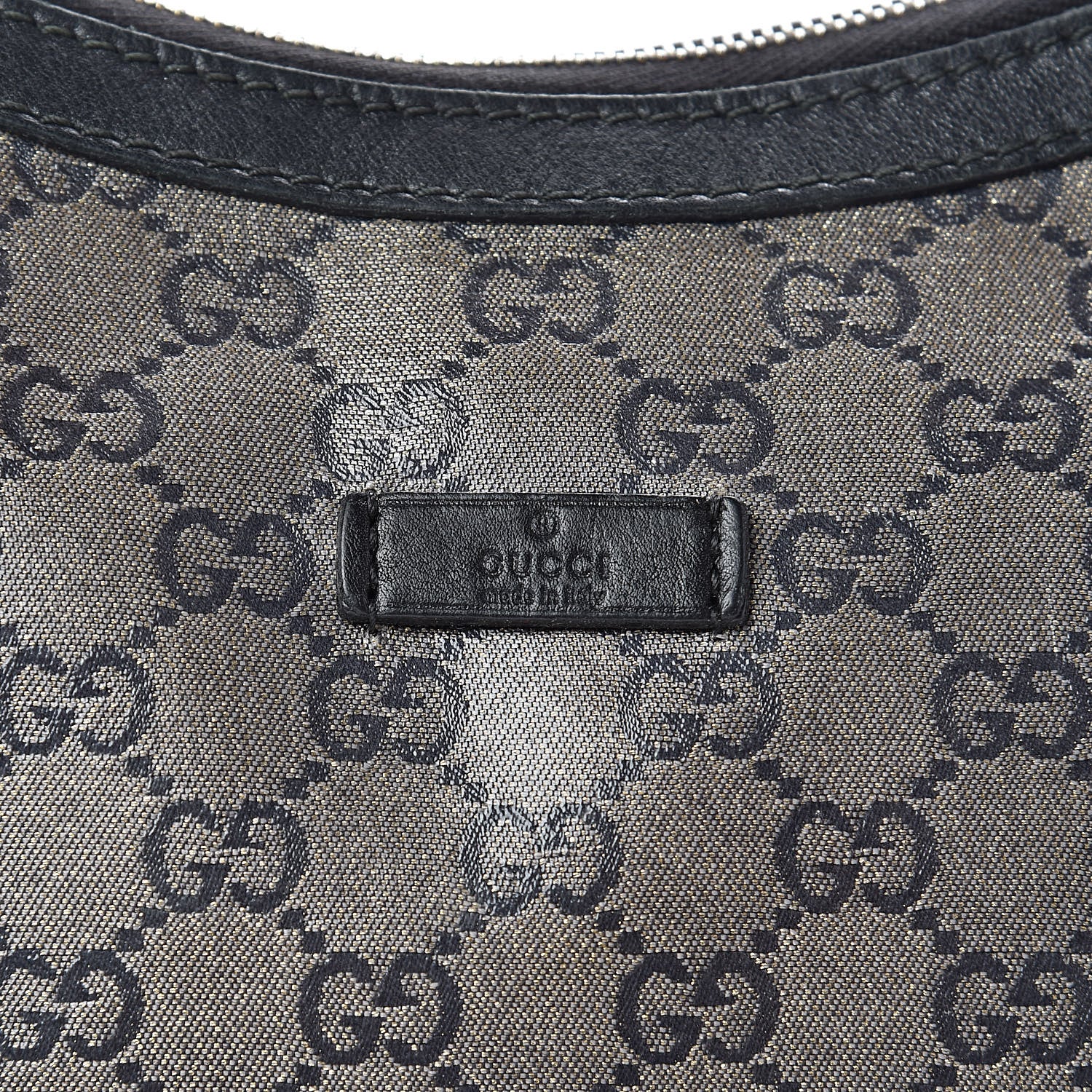 Gucci Crystal Monogram Medium Half Moon Hobo Black 10 of 12