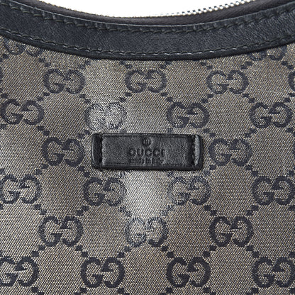Gucci Crystal Monogram Medium Half Moon Hobo Black 10 of 12