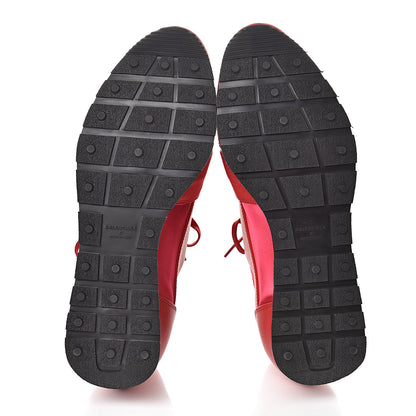 Balenciaga Satin Calfskin Womens Race Runner Sneakers 41 Rouge Groseille 5 of 7