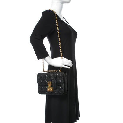 Christian Dior Lambskin Cannage Large Dioraddict Flap Bag Black 2 of 14
