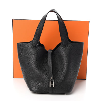 Hermes Taurillon Clemence Picotin Lock 22 MM Black 9 of 9