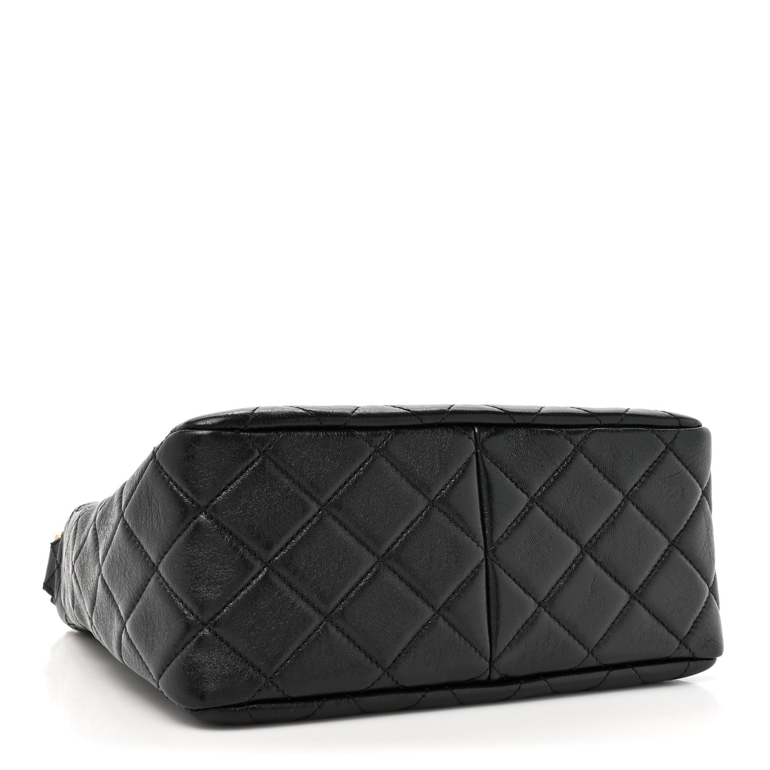Chanel Shiny Lambskin Quilted CC Hobo Black 4 of 11