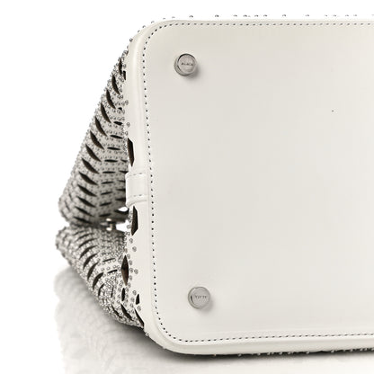 Alaia Calfskin Laser Cut Mina 32 Bag Blanc Optique 6 of 10